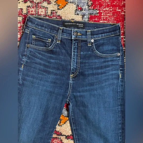 Veronica Beard Kate 10” Skinny High Waisted Blue Jeans - Sz 26